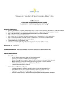 Program Director Job Description 7.25.22 | Indiana Youth Services 